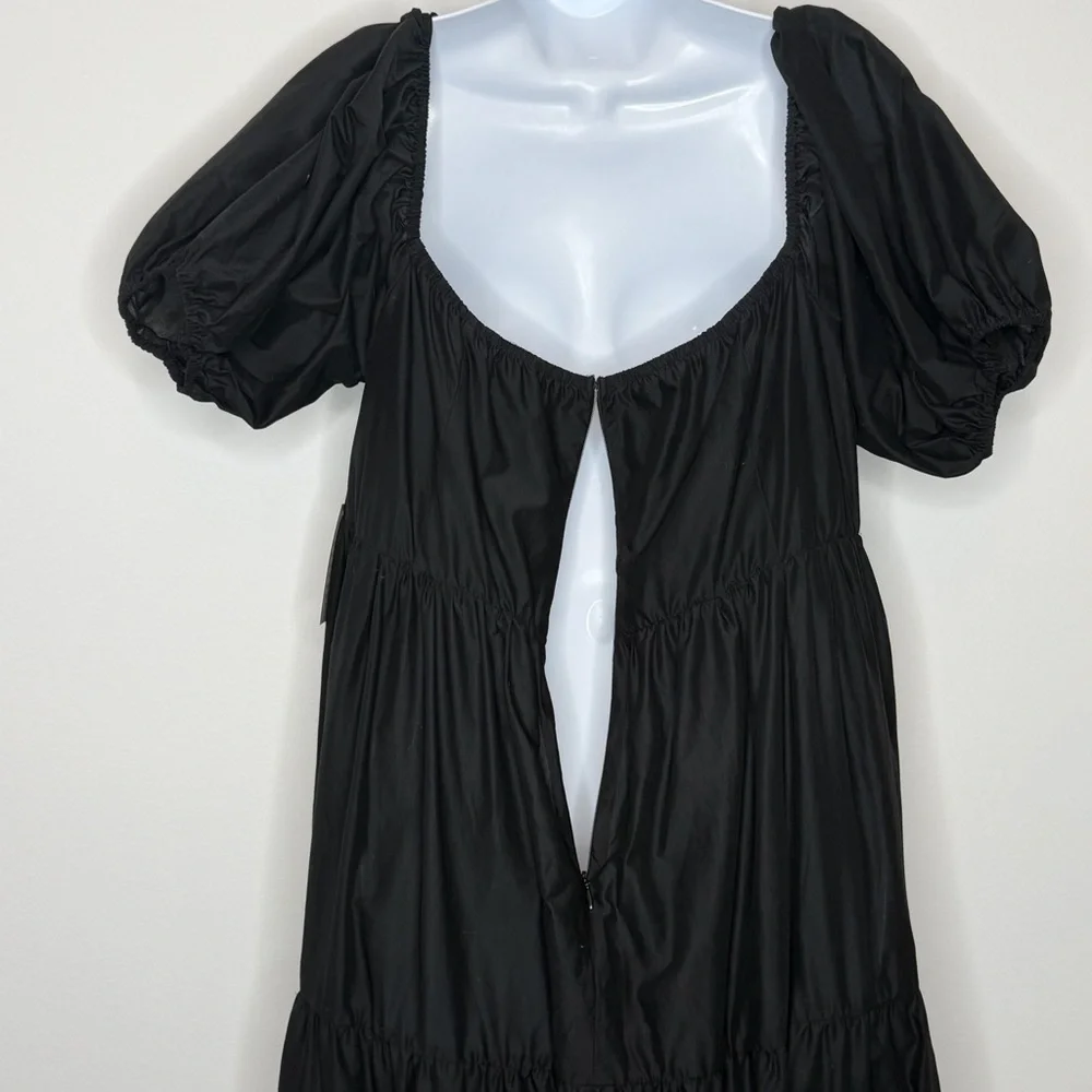 Eloquii Black Puff Sleeve Tiered Maxi Dress - Picture 6 of 12